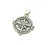 PE001146 Sterling silver pendant Compass solid 925 EMPRESS